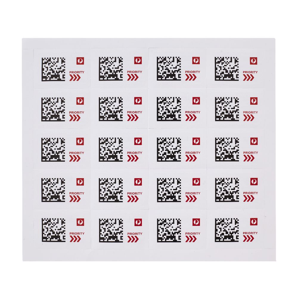 Priority 50c Postage Label 20 Pack