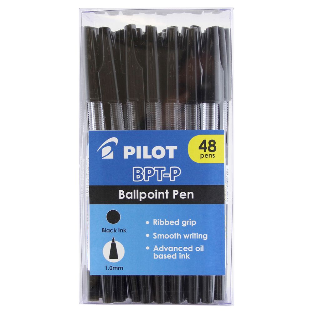 Pilot BPT-P Ballpoint Pens Black 48 Pack