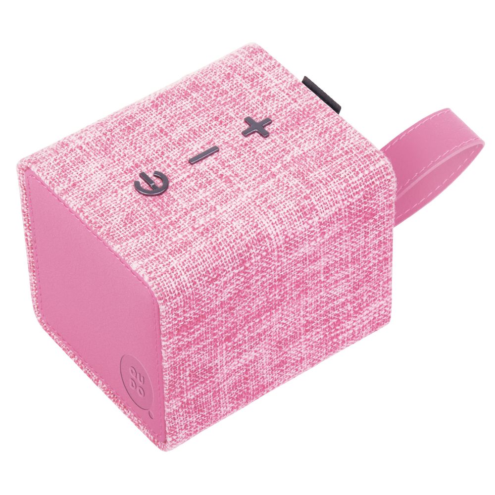 Qudo Fabric Bluetooth Speaker Pink