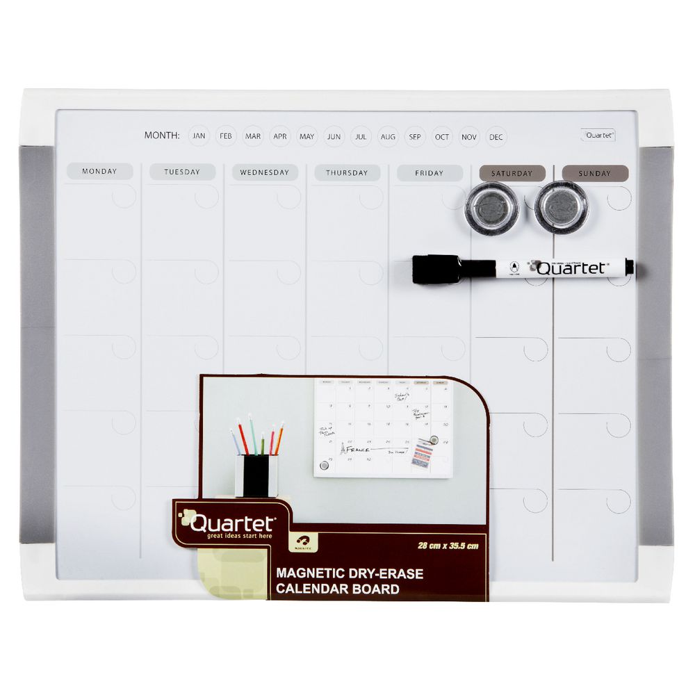 Quartet Basic Monthly Magnetic Planning Board 28 x 36cm White