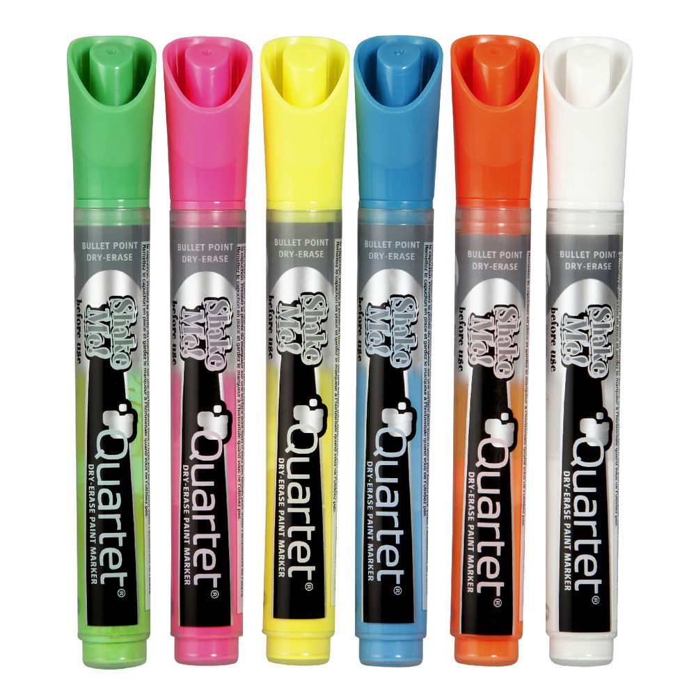 Quartet LED Markers Assorted Colours 6 Pack