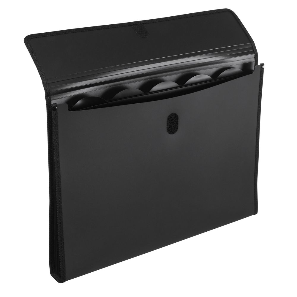 Quill A3 Expanding File with 5 Pockets Black