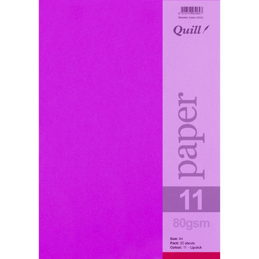 Quill A4 80gsm Paper Lipstick 25 Pack