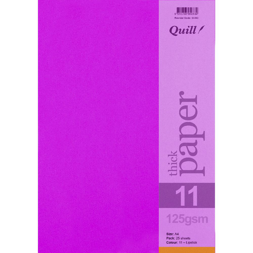Quill A4 125gsm Paper Lipstick 25 Pack