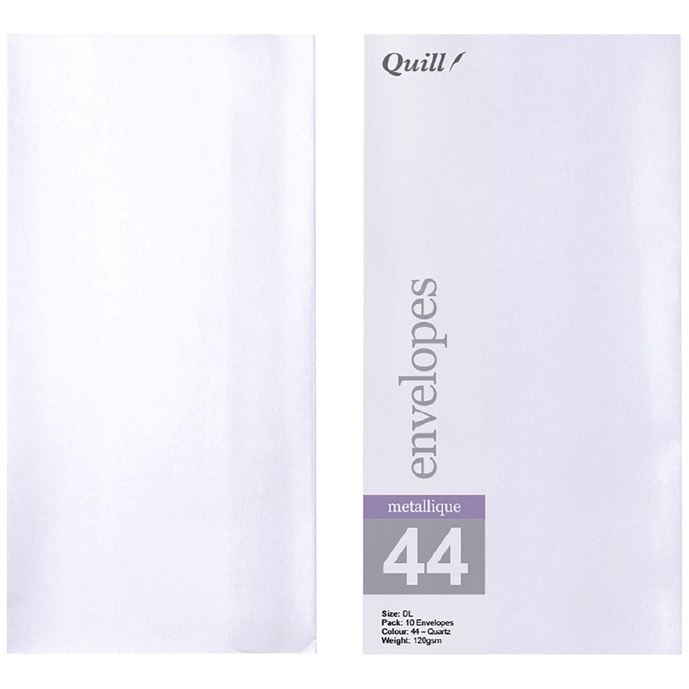 Quill DL Envelopes Metallique Quartz 10 Pack
