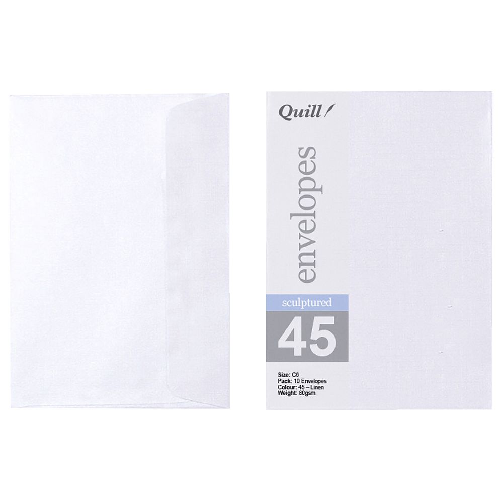 Quill C6 Wallet Envelope Linen 10 Pack