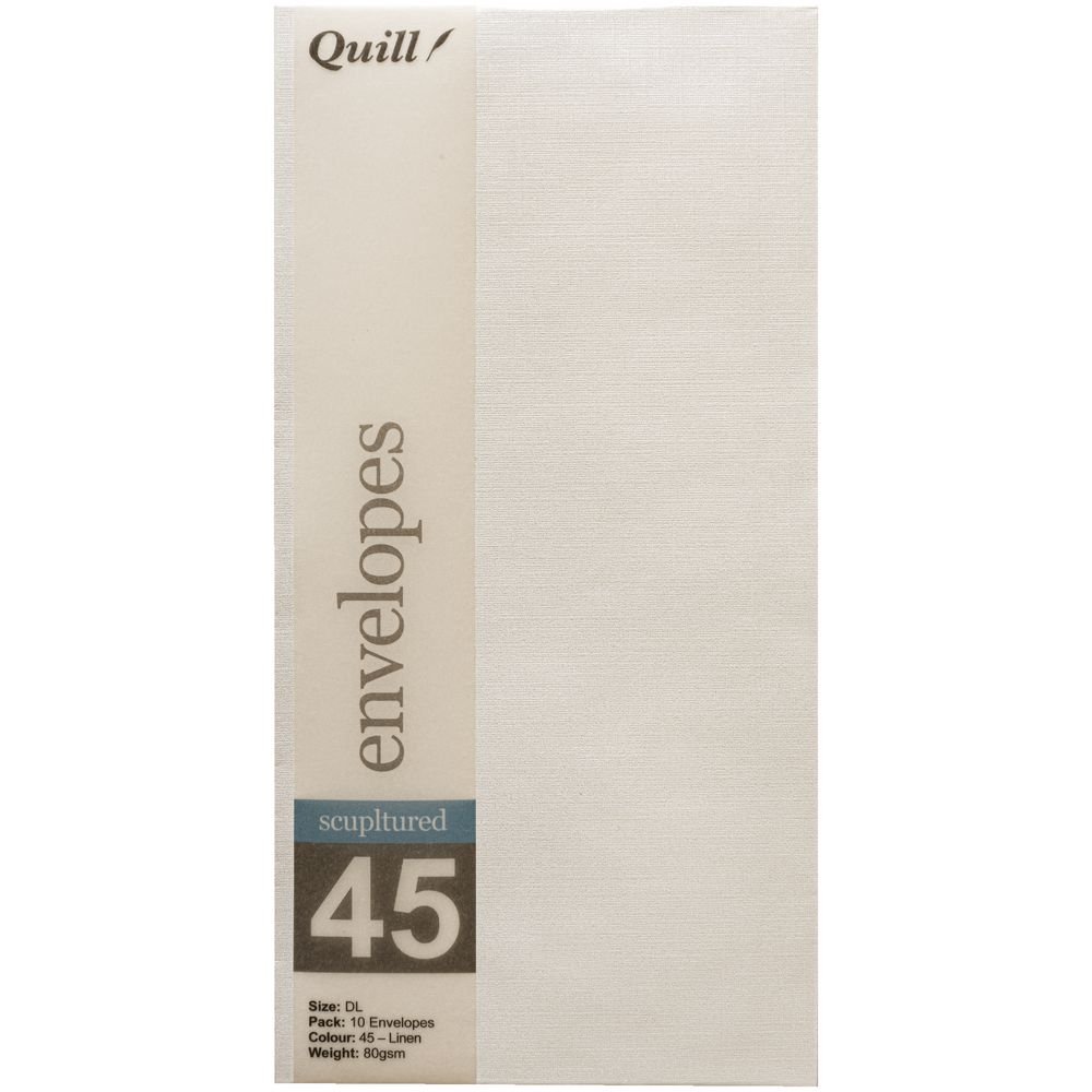 Quill DL Wallet Envelope Linen 10 Pack