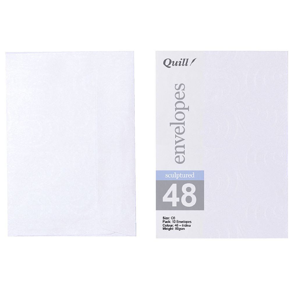 Quill C6 Wallet Envelope Iridina 10 Pack
