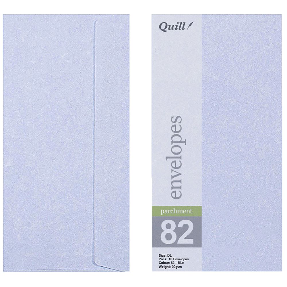 Quill Wallet DL Envelope Blue 10 Pack