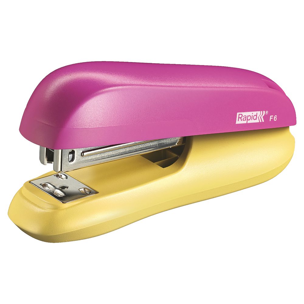 Rapid Funky F6 Half Strip Stapler Pink/Yellow