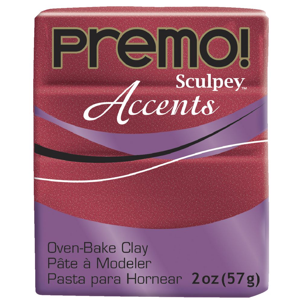 Sculpey Premo Accents Modelling Clay Red Glitter 57g