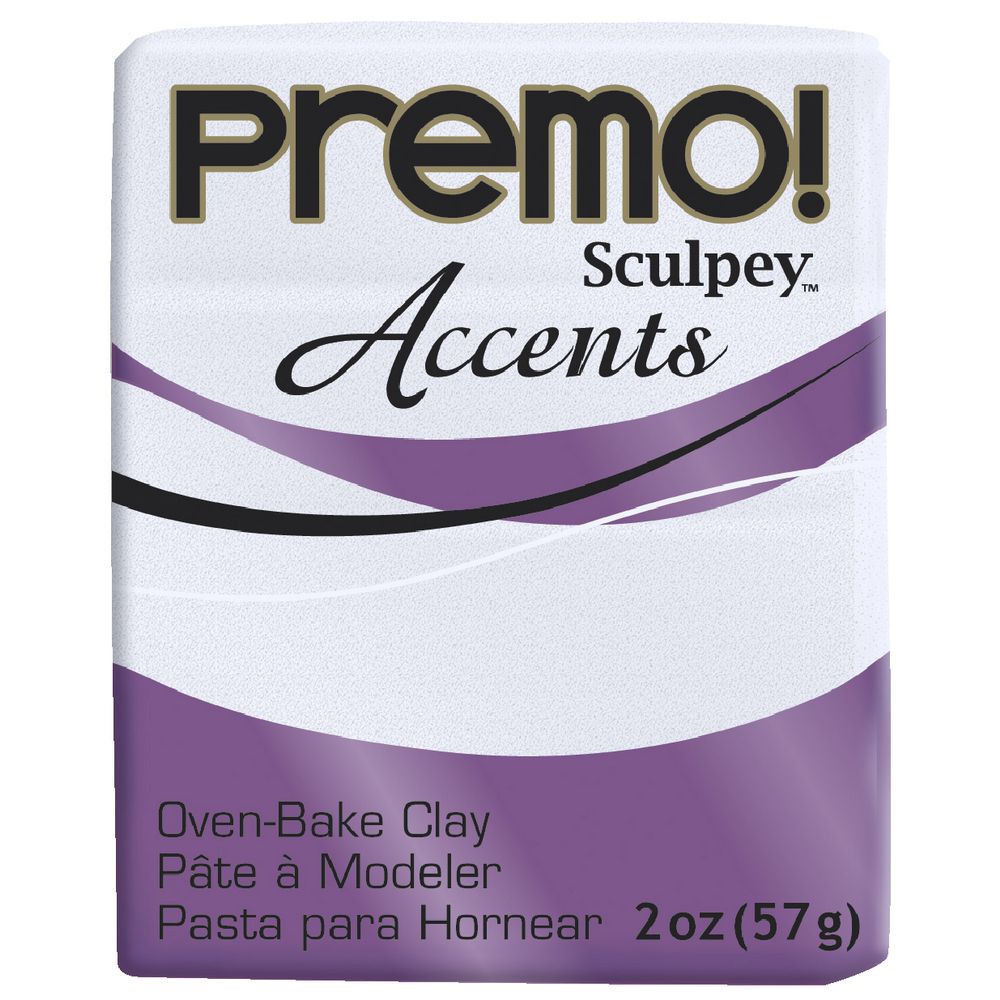 Sculpey Premo Accents Modelling Clay Frost White Glitter 57g