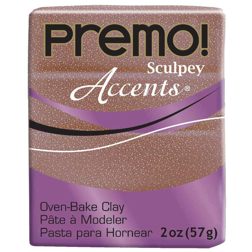 Sculpey Premo Accents Modelling Clay Rose Gold Glitter 57g