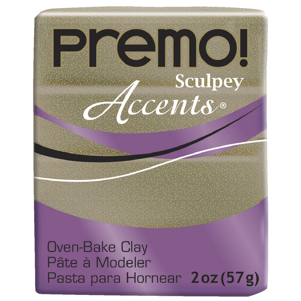 Sculpey Premo Accents Modelling Clay Yellow Gold Glitter 57g