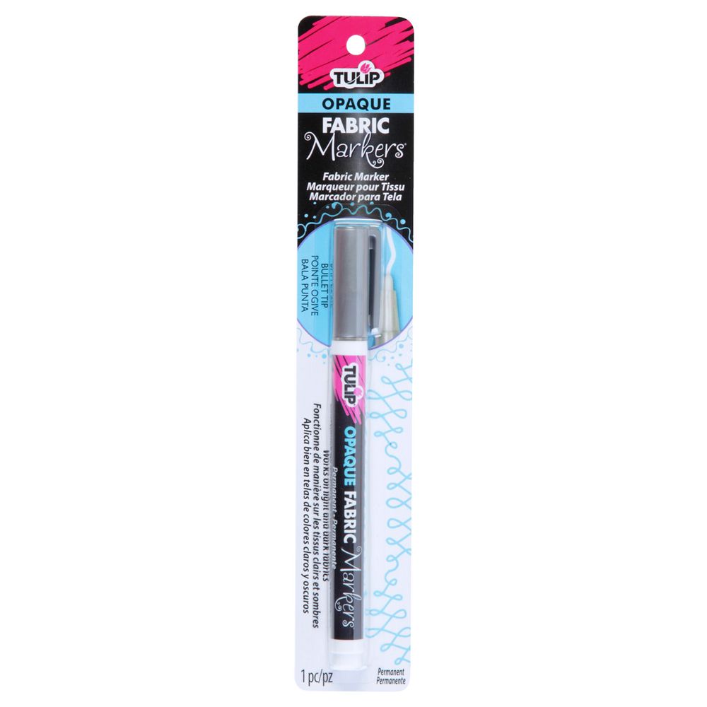 Tulip Opaque Fabric Marker Silver