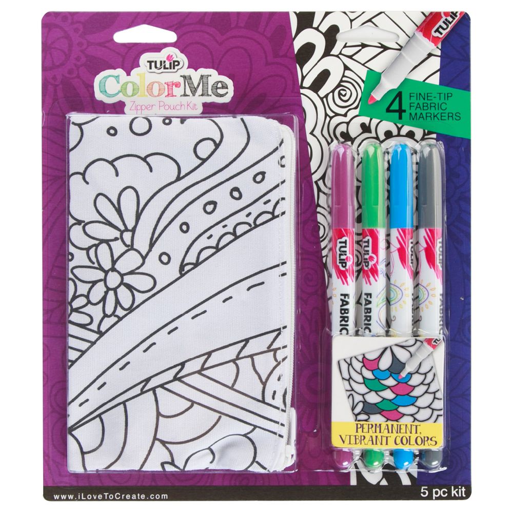 Tulip Color Me Pouch and Marker Kit