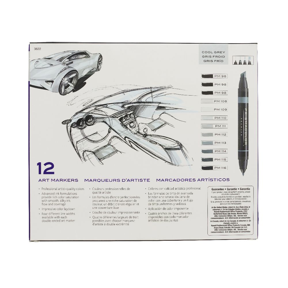 Prismacolor Art Markers Cool Grey 12 Pack