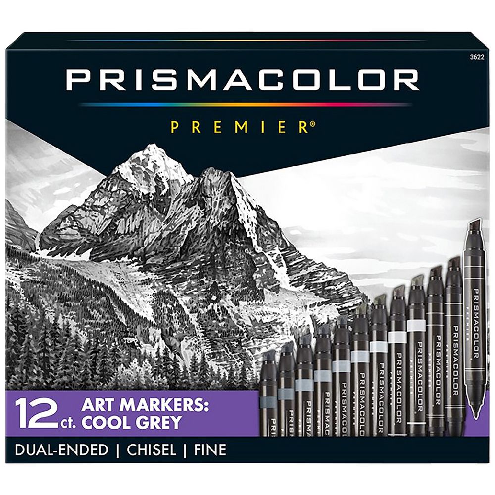 Prismacolor Premier Chisel/Fine Tip Art Markers 24 Marker Set with Carrying  Case (97)