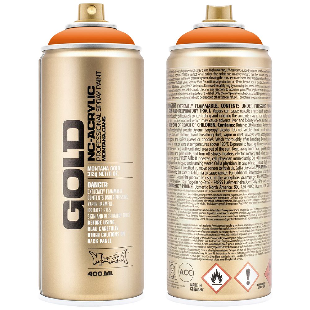 Montana GOLD Spray Paint 400mL Orange