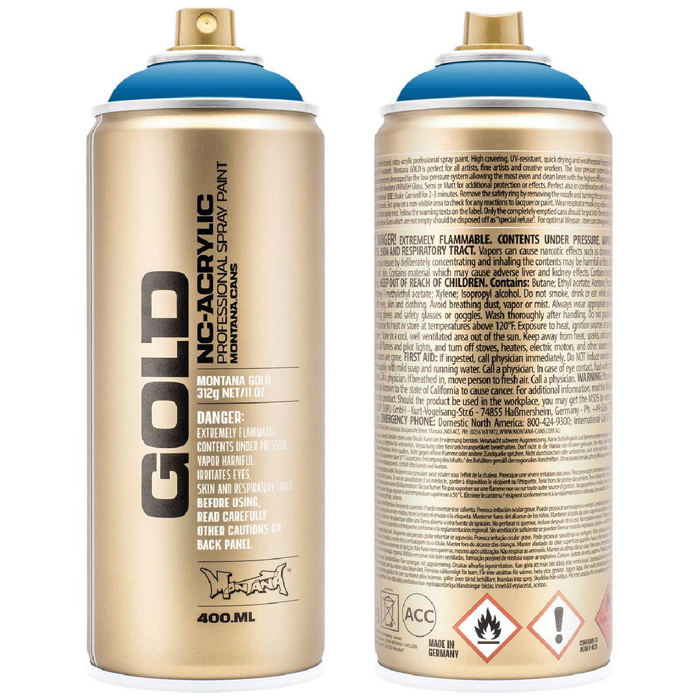 Montana GOLD Spray Paint 400mL Blue Magic