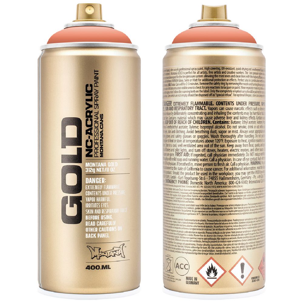 Montana GOLD Spray Paint 400mL Shrimp Dark