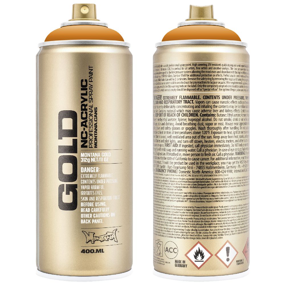 Montana GOLD Spray Paint 400mL Shock Orange