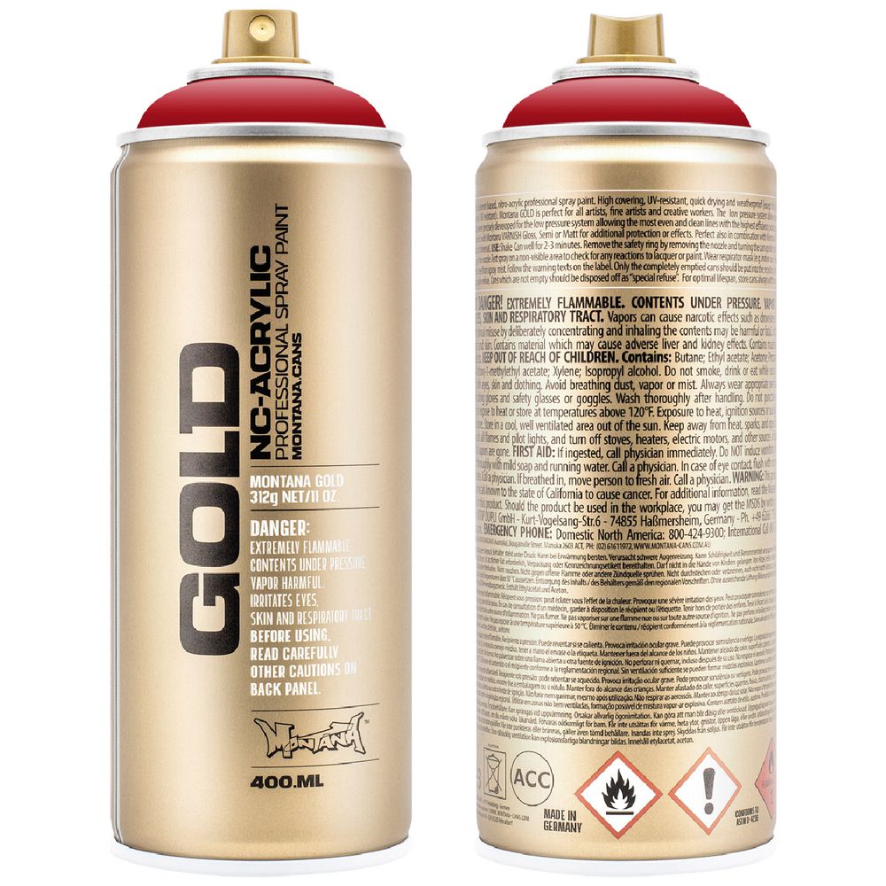 Montana GOLD Spray Paint 400mL Shock Kent Blood