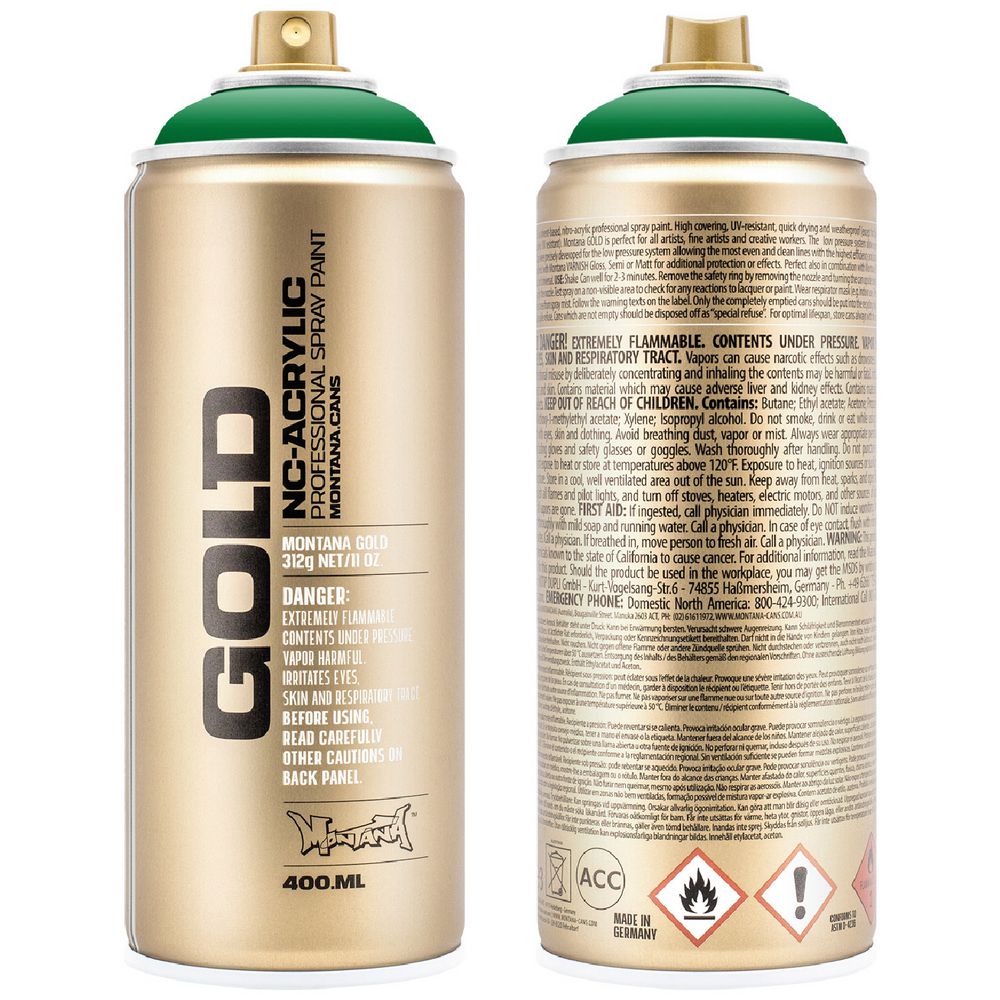 Montana GOLD Spray Paint 400mL Shock Green