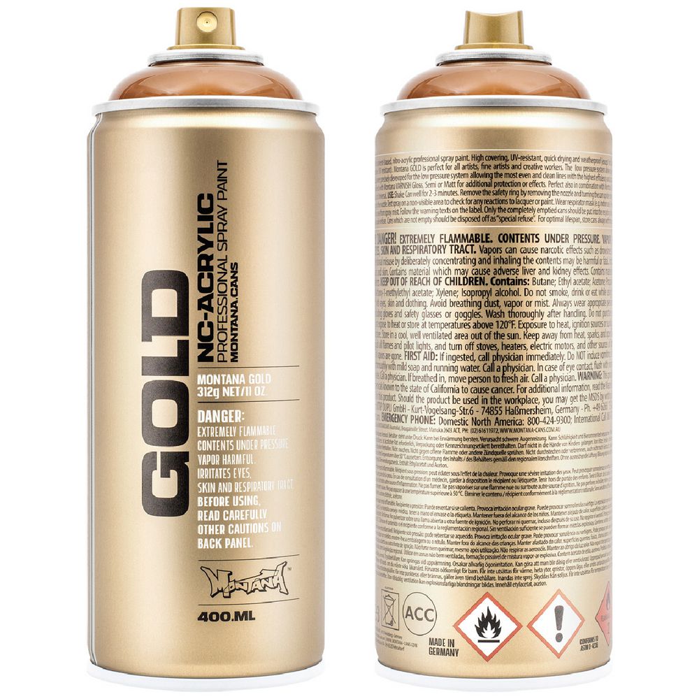 Montana GOLD Spray Paint 400mL Transparent Hazel