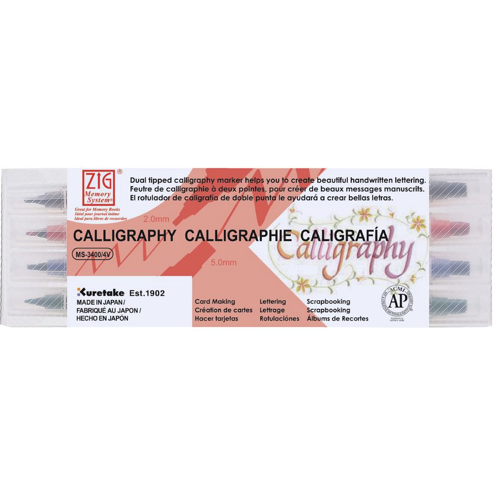 ZIG Calligraphy Markers 4 Pack