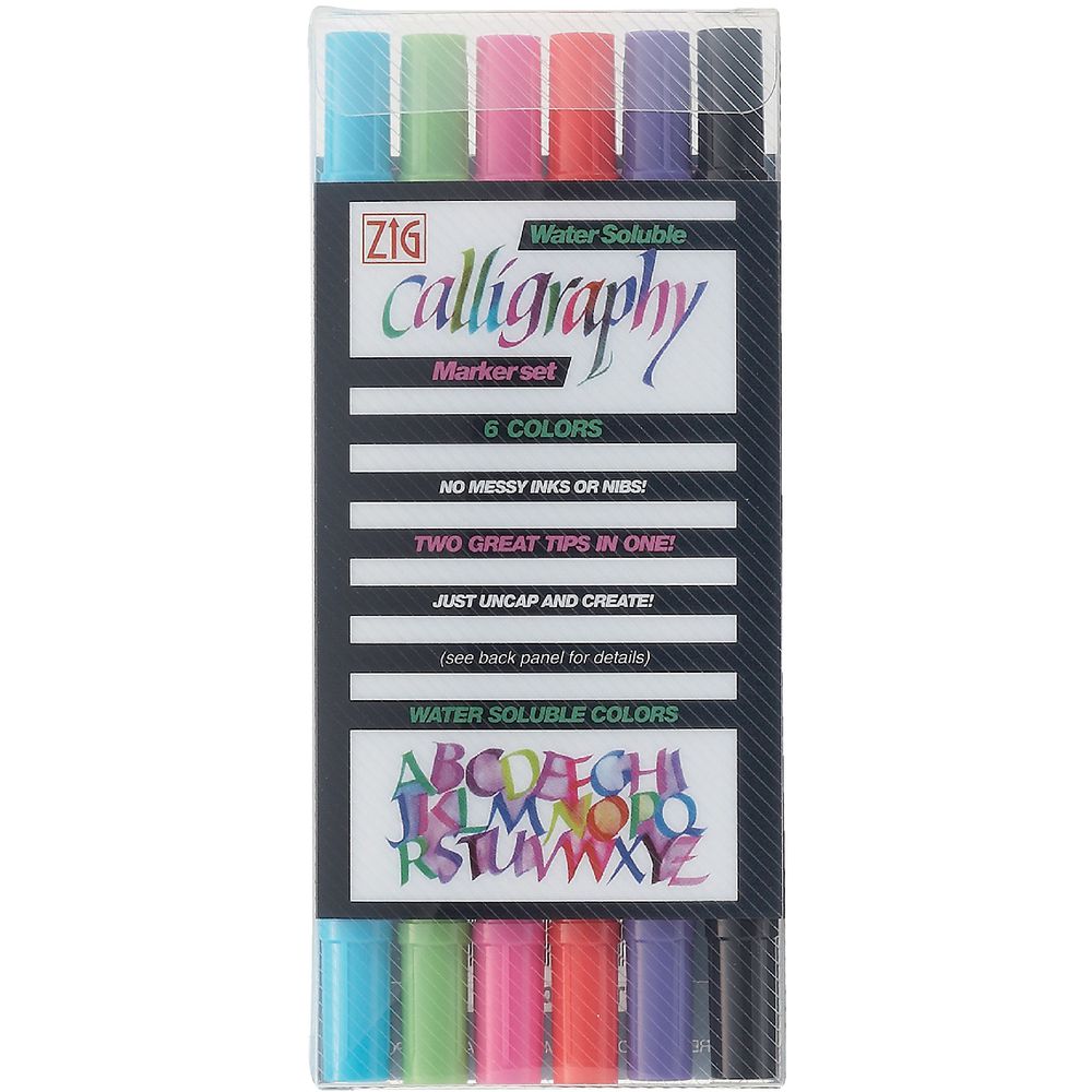 ZIG II Calligraphy Markers 6 Pack
