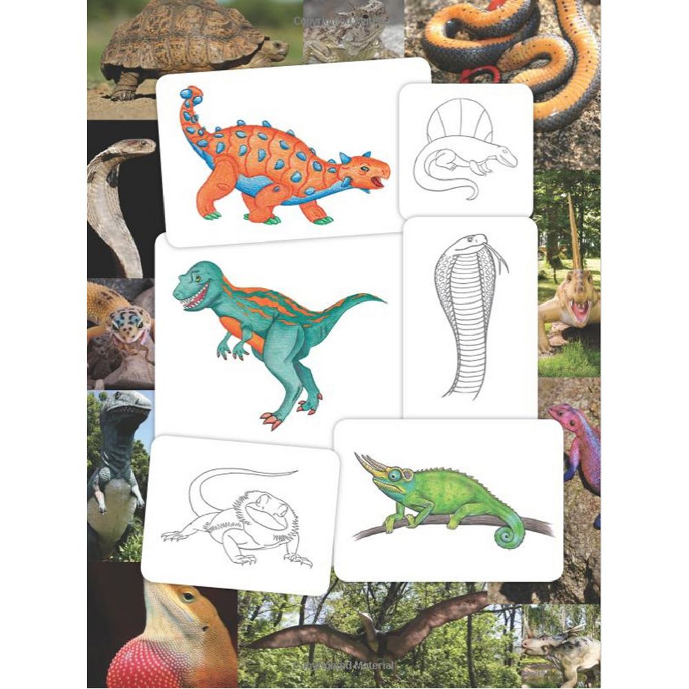 Walter Foster Jr All About Drawing Book Dinosaurs/Reptiles