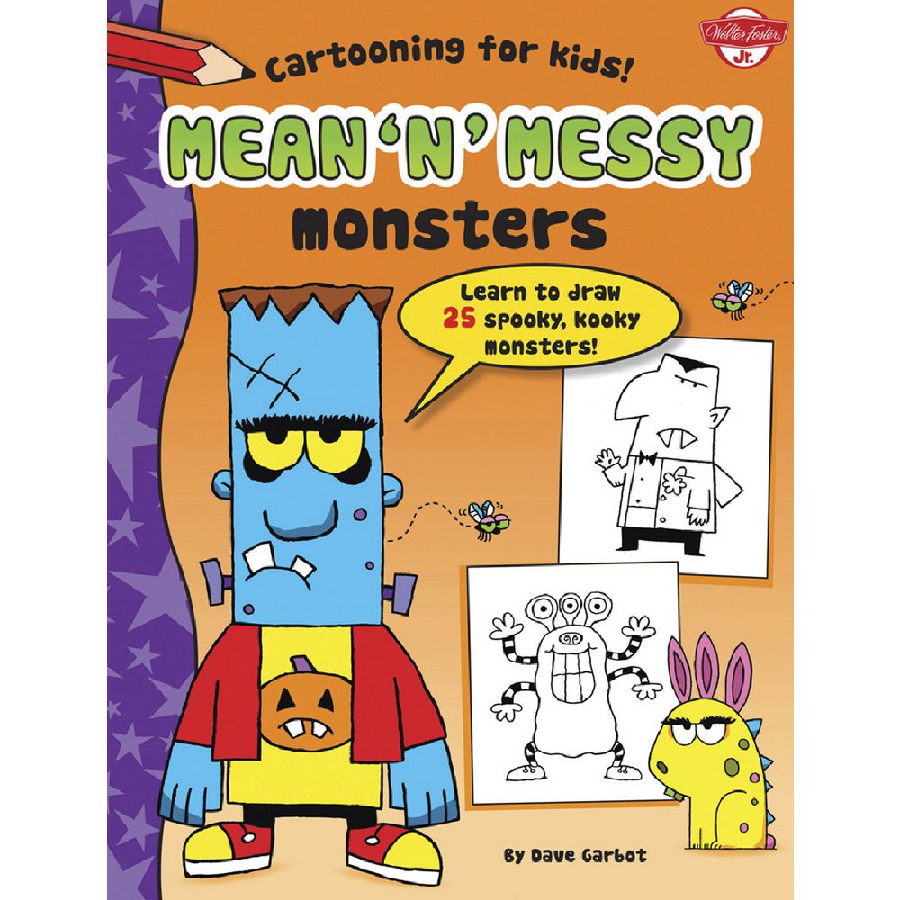Walter Foster Jr Cartooning Book Messy Monsters
