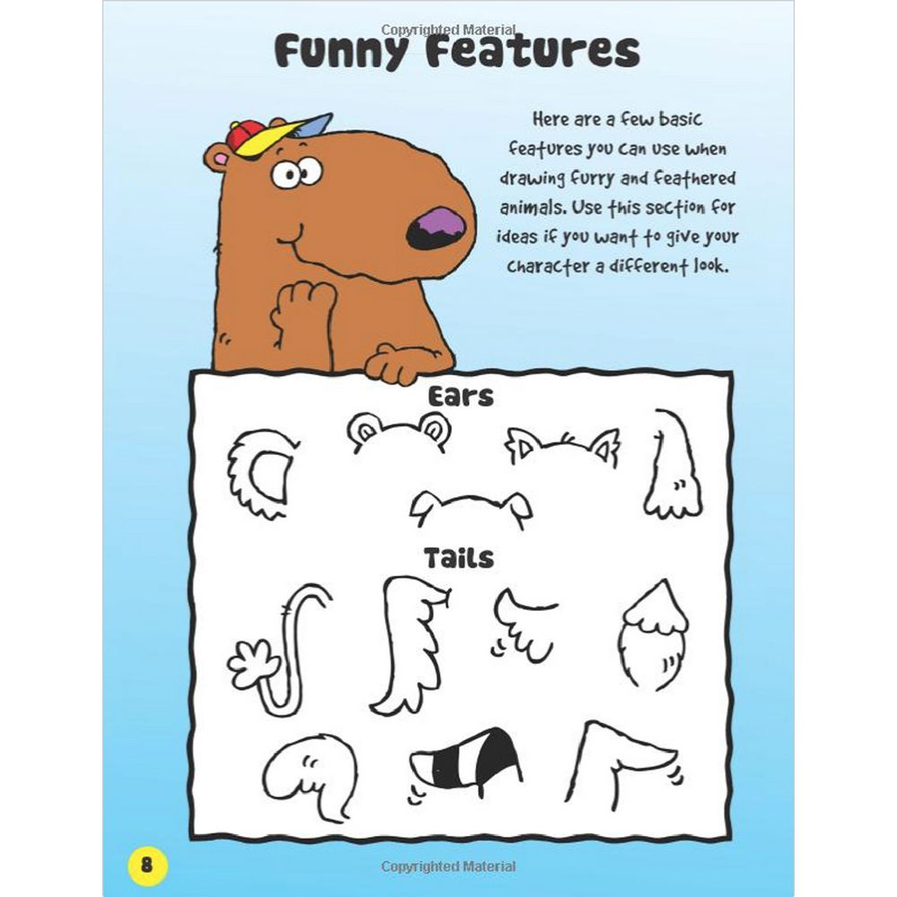 Walter Foster Jr Cartooning Book Furry & Feathered Friends