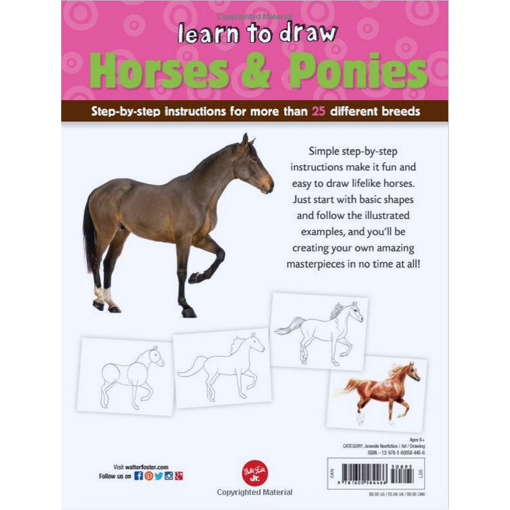 Walter Foster Jr Learn to Draw Book Horses & Ponies