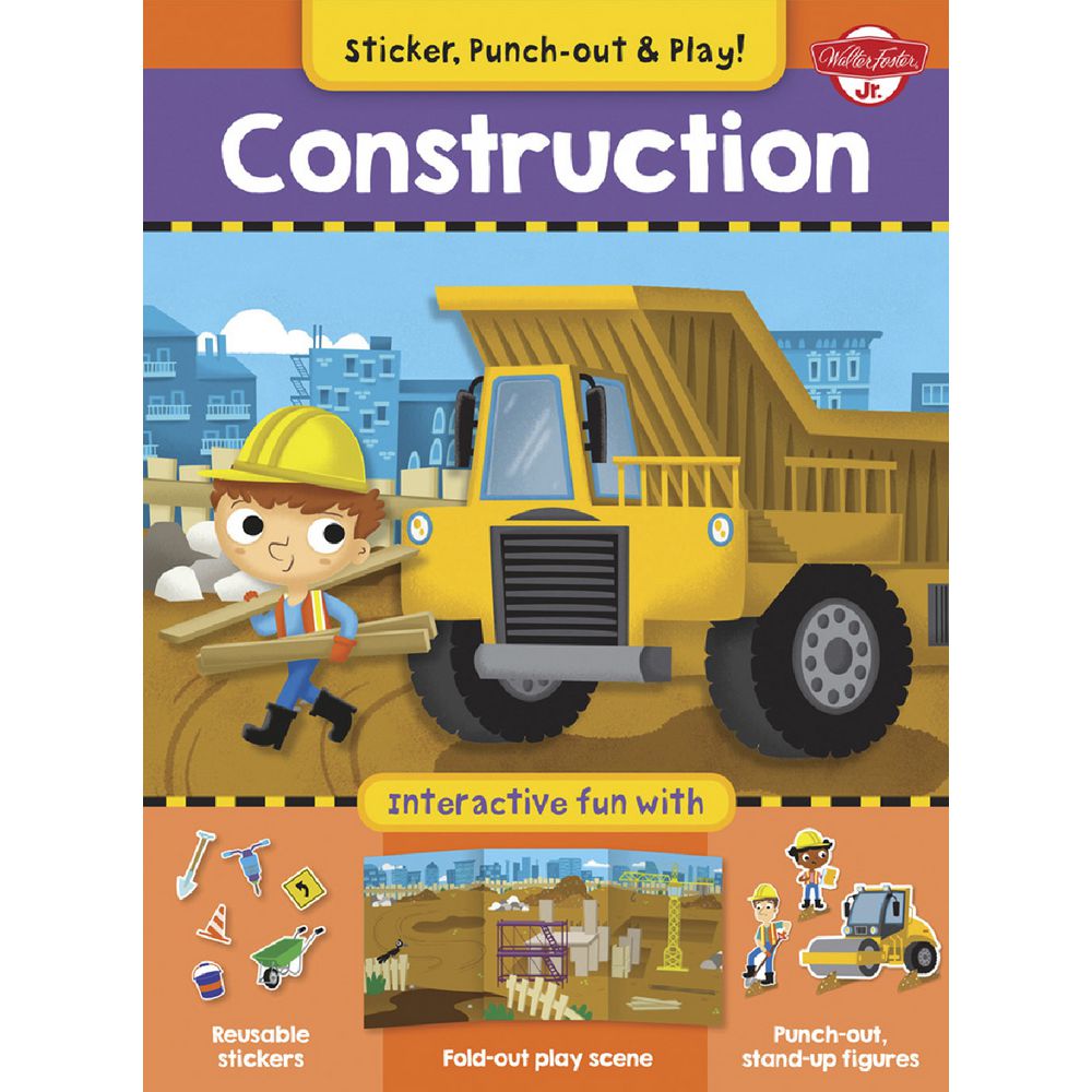 Walter Foster Jr Sticker, Punch & Play Book Construction