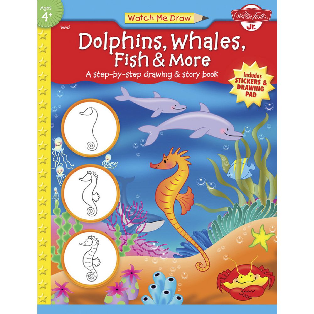Walter Foster Jr Watch Me Draw Book Dolphins