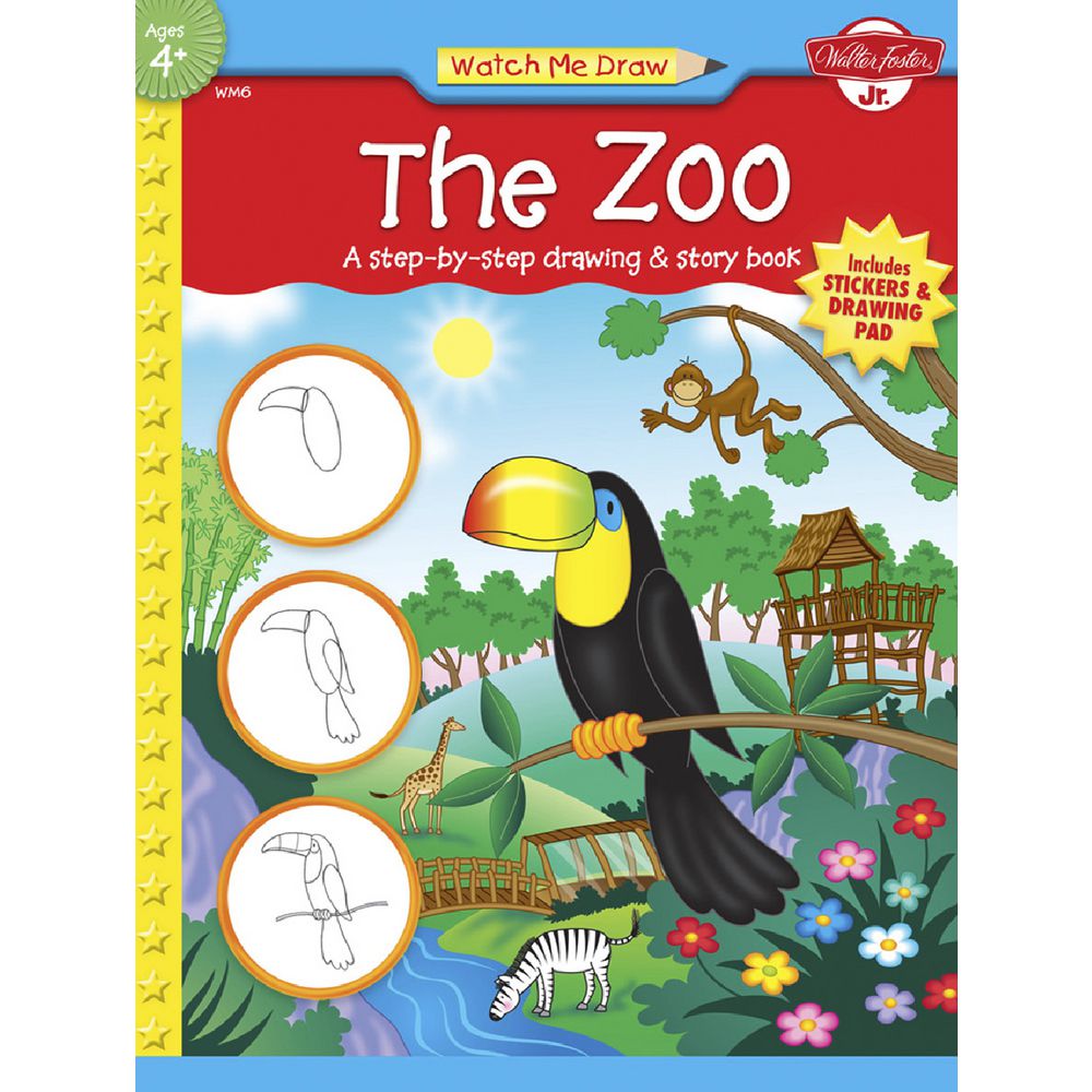 Walter Foster Jr Watch Me Draw Book Zoo