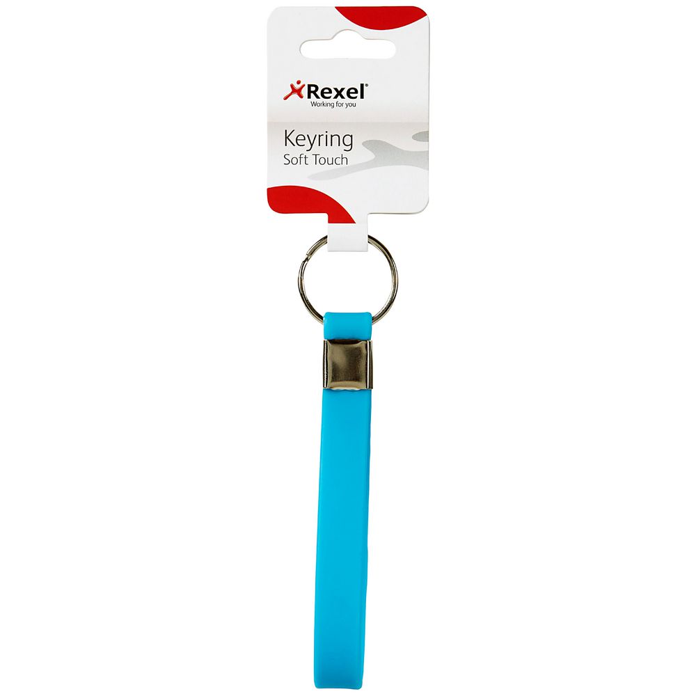 Rexel Silicon Band Key Ring Blue
