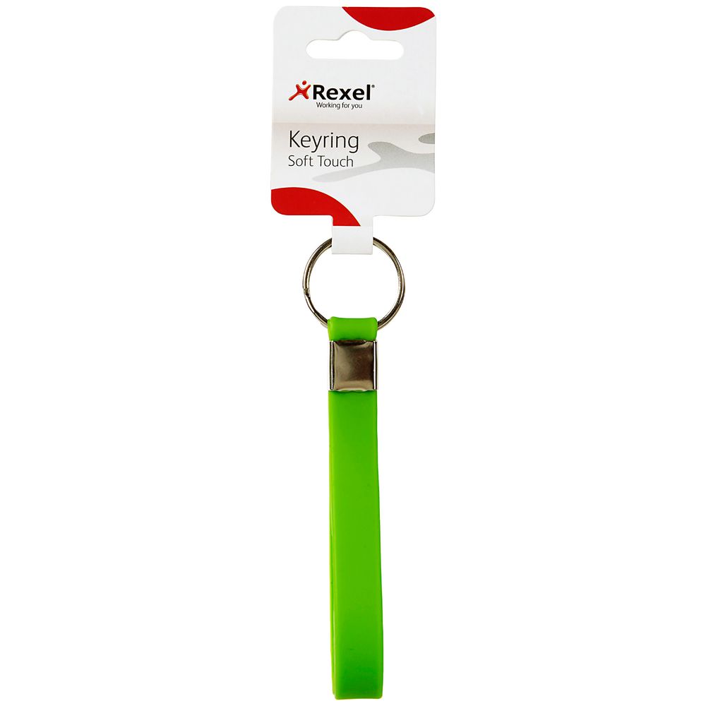 Rexel Silicon Band Key Ring Green