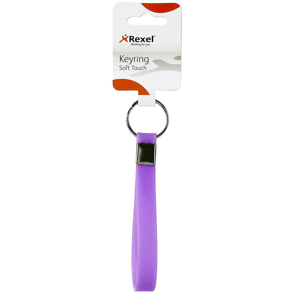 Rexel Silicon Band Key Ring Purple