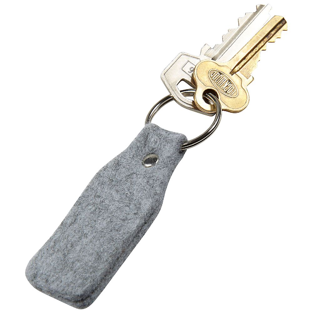 Rexel Felt Key Ring Light Grey