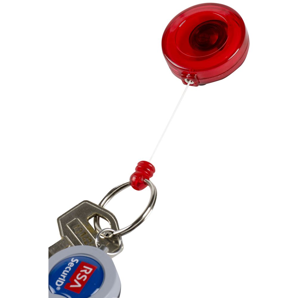 Rexel Mini Retractable Key Holder Red
