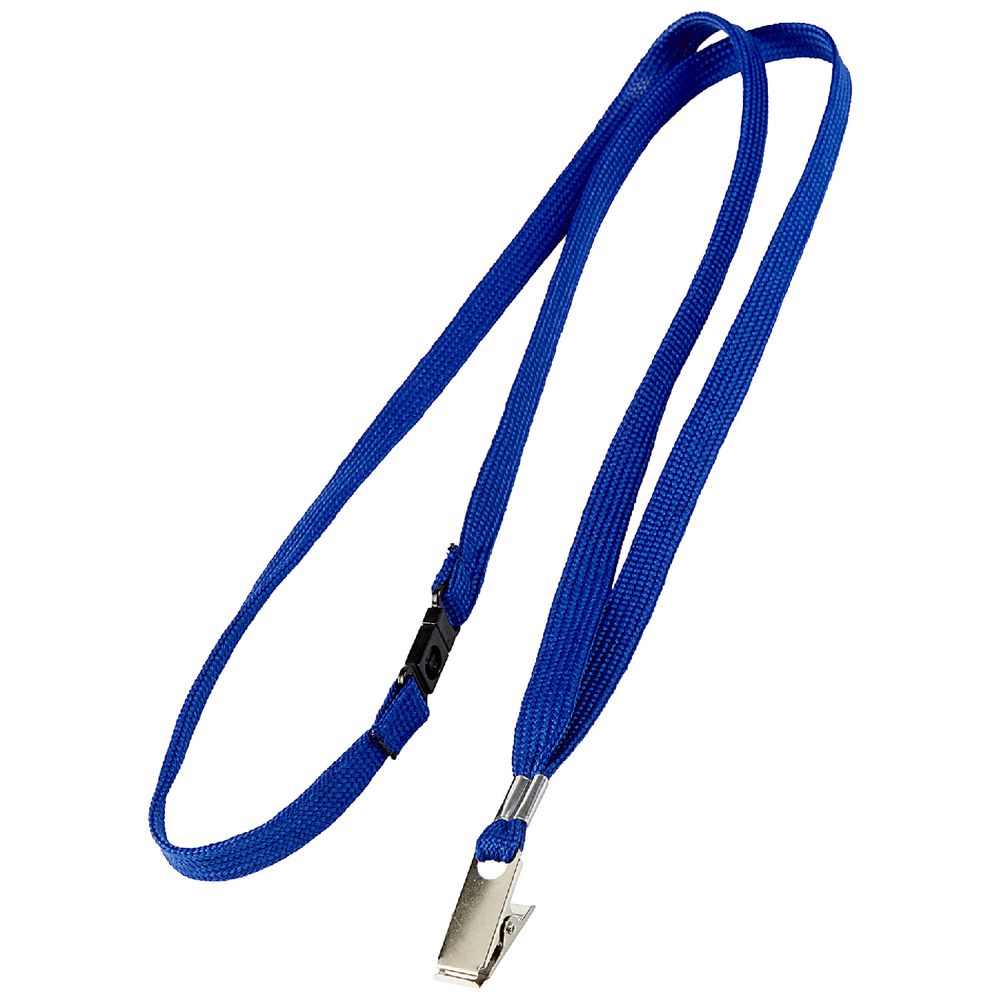 Rexel Flat Style Lanyards Blue 10 Pack