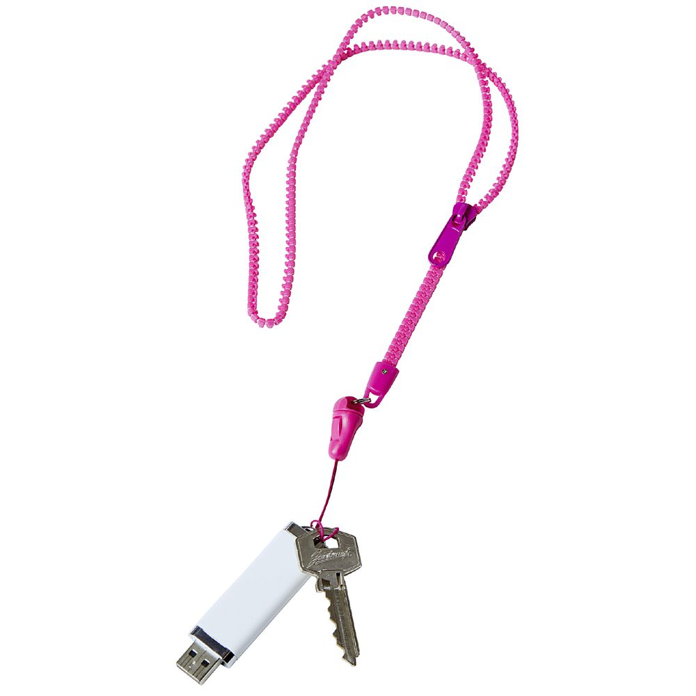 Rexel Zipper Lanyard Pink