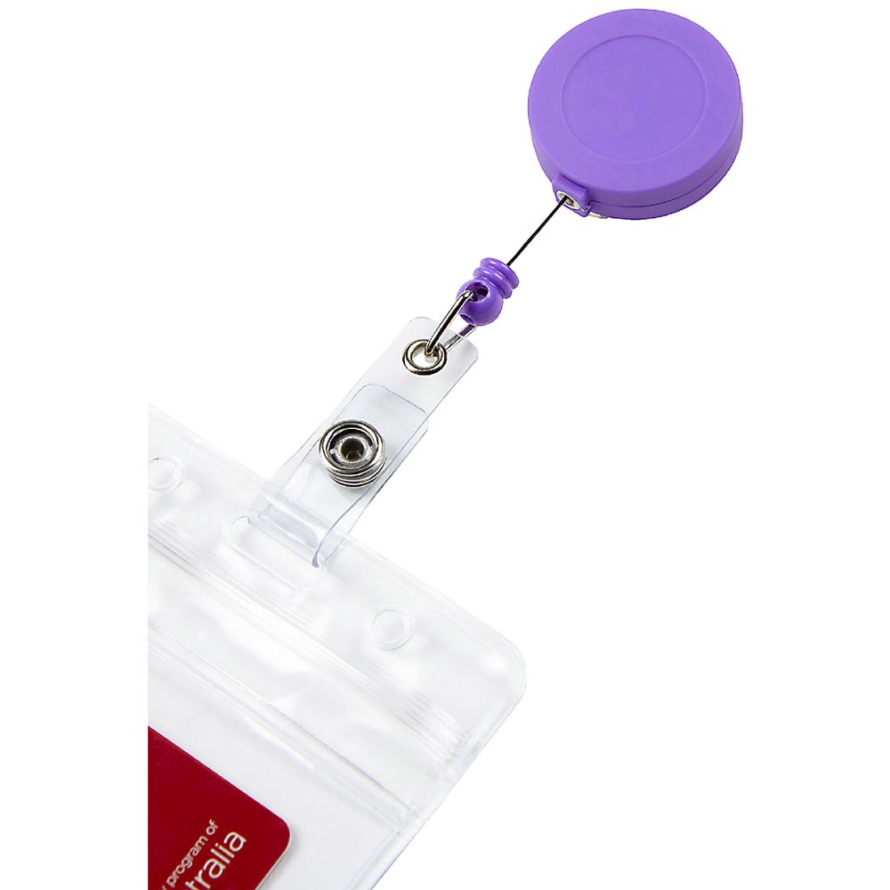 Rexel Silicone Badge Reel Purple