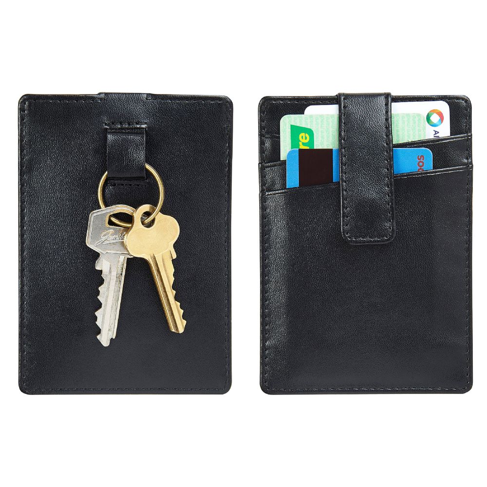 Rexel Leatherette Pass Holder with Key Ring