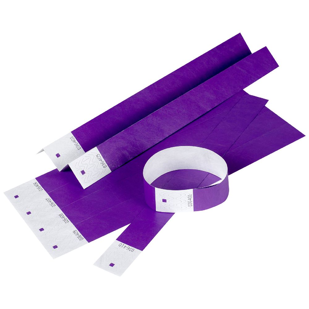 Rexel Wrist Bands Purple 10 Pack