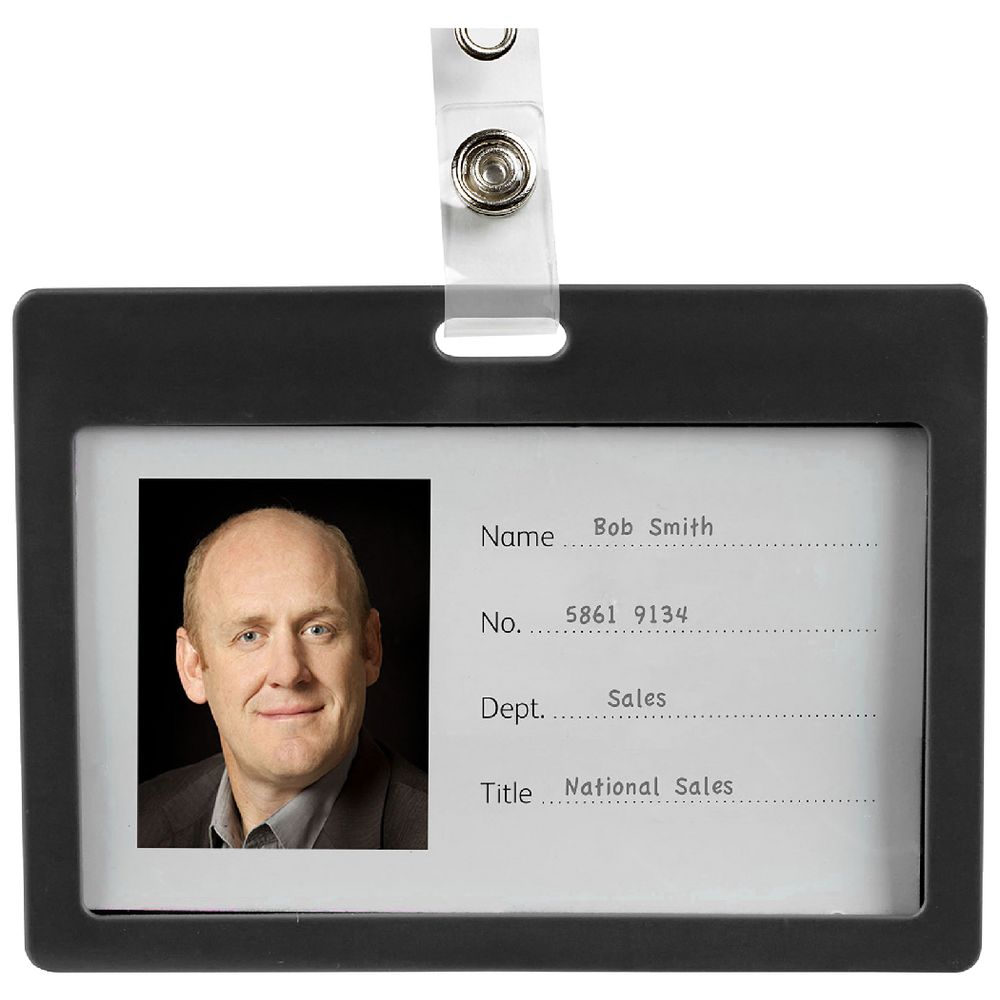 Rexel Card Holder Landscape Black 6 Pack