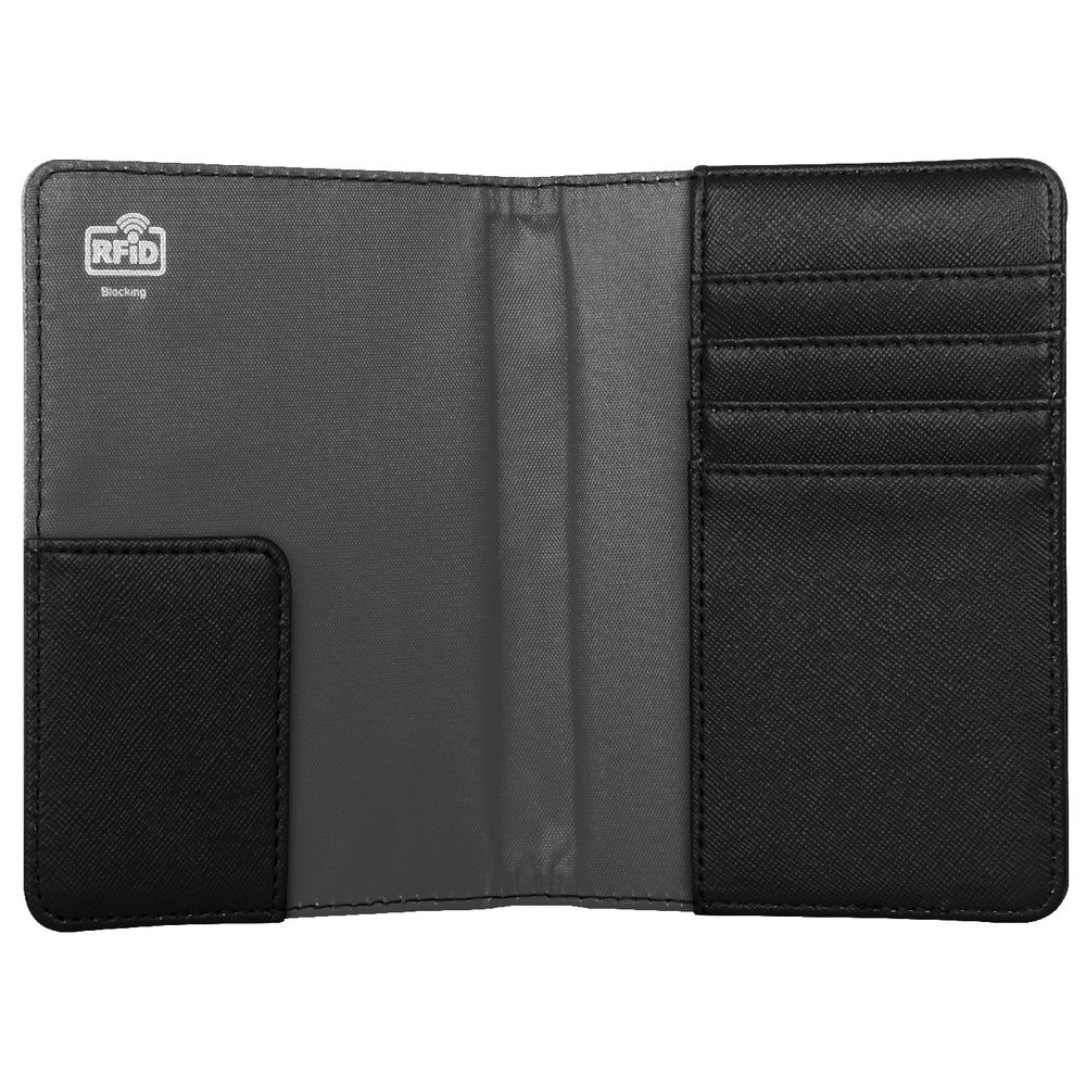 RFID Passport Wallet Black